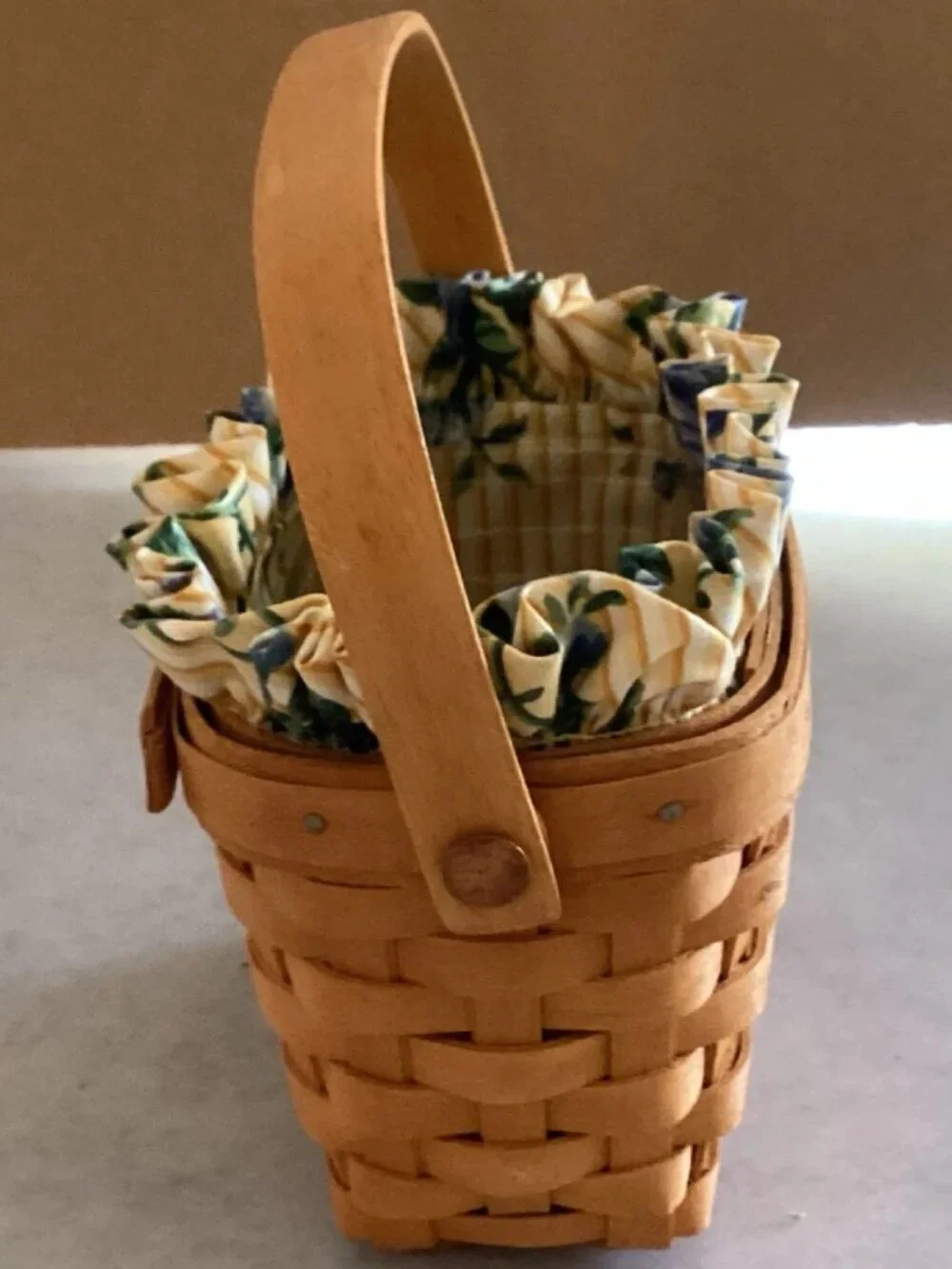 Longaberger Woven 1997 Horizon of Hope Storage Basket Liner Protector